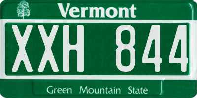 VT license plate XXH844