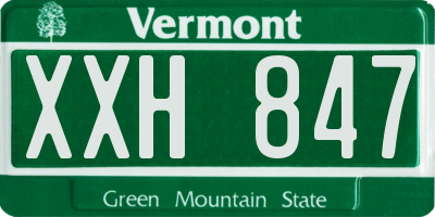 VT license plate XXH847