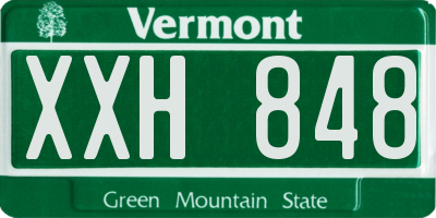VT license plate XXH848