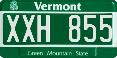 VT license plate XXH855