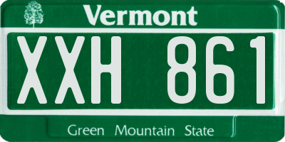 VT license plate XXH861
