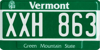 VT license plate XXH863