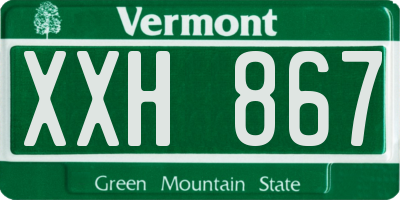 VT license plate XXH867