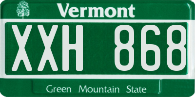 VT license plate XXH868