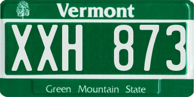 VT license plate XXH873