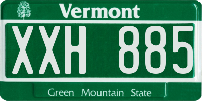 VT license plate XXH885
