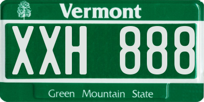 VT license plate XXH888