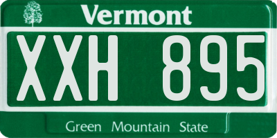 VT license plate XXH895