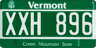 VT license plate XXH896
