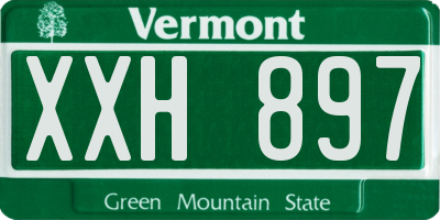 VT license plate XXH897