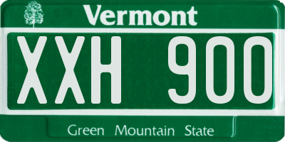 VT license plate XXH900