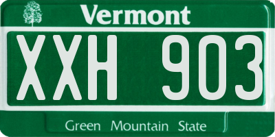 VT license plate XXH903