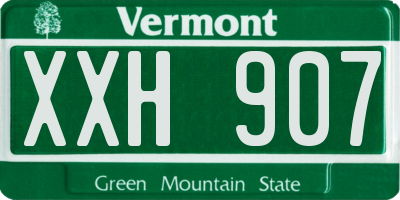 VT license plate XXH907