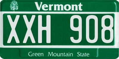 VT license plate XXH908