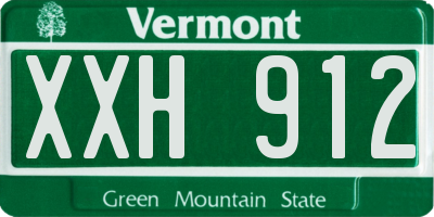 VT license plate XXH912