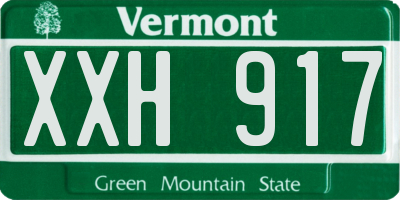 VT license plate XXH917