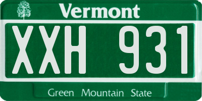 VT license plate XXH931