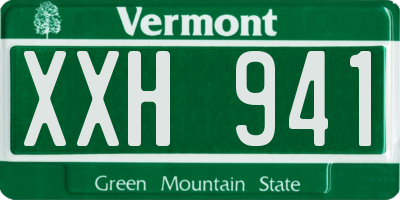 VT license plate XXH941