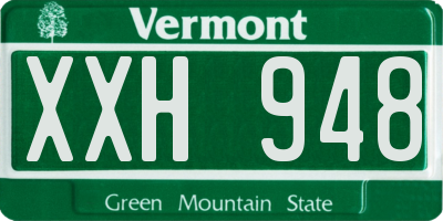 VT license plate XXH948