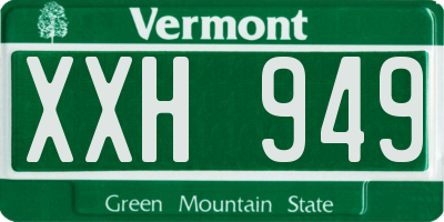VT license plate XXH949