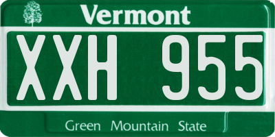 VT license plate XXH955