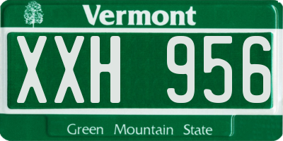 VT license plate XXH956