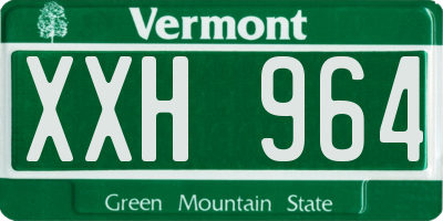 VT license plate XXH964