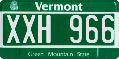 VT license plate XXH966