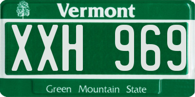 VT license plate XXH969