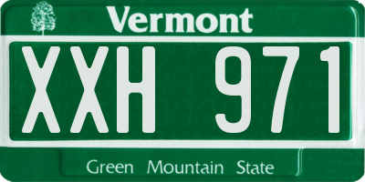 VT license plate XXH971