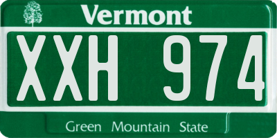 VT license plate XXH974
