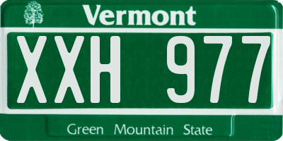 VT license plate XXH977