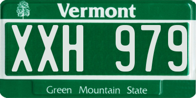 VT license plate XXH979