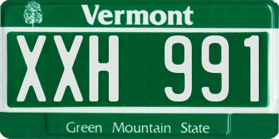 VT license plate XXH991