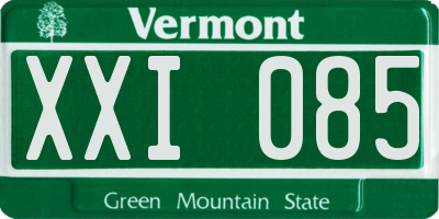 VT license plate XXI085