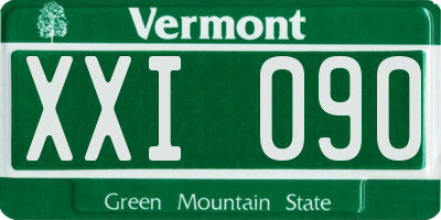 VT license plate XXI090