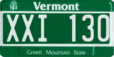 VT license plate XXI130