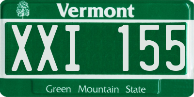 VT license plate XXI155