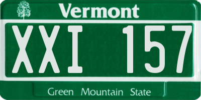 VT license plate XXI157