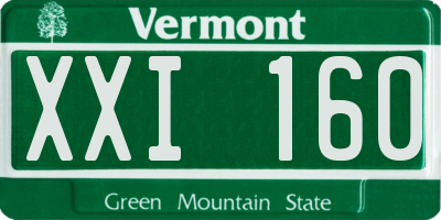 VT license plate XXI160