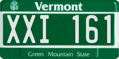 VT license plate XXI161