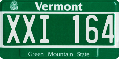 VT license plate XXI164
