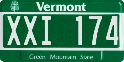 VT license plate XXI174
