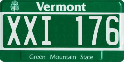 VT license plate XXI176