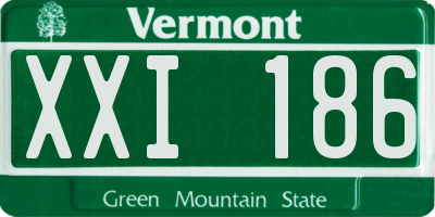 VT license plate XXI186