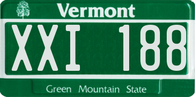 VT license plate XXI188