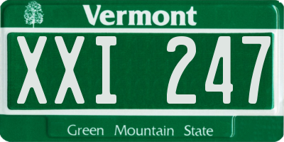 VT license plate XXI247