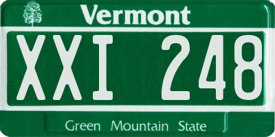 VT license plate XXI248