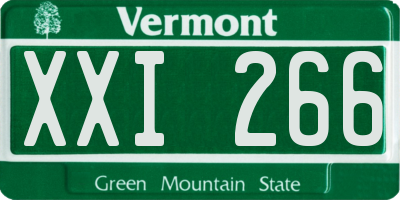 VT license plate XXI266