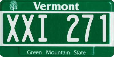 VT license plate XXI271